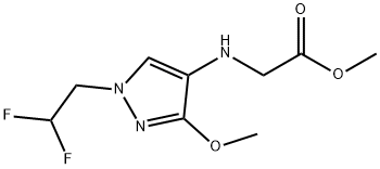 methyl N-[1-(2,2-difluoroethyl)-3-methoxy-1H-pyrazol-4-yl]glycinate Structure