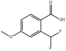 Benzoic acid, 2-(difluoromethyl)-4-methoxy- Structure