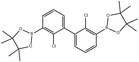 1,3,2-Dioxaborolane, 2,2'-(2,2'-dichloro[1,1'-biphenyl]-3,3'-diyl)bis[4,4,5,5-tetramethyl- Structure