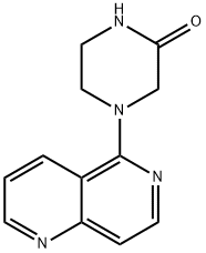 2-Piperazinone, 4-(1,6-naphthyridin-5-yl)- Structure