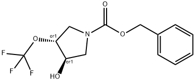 benzyl (3R,4R)-3-hydroxy-4-(trifluoromethoxy)pyrrolidine-1-carboxylate Structure