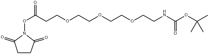 BocNH-PEG3-CH2CH2COONHS Structure