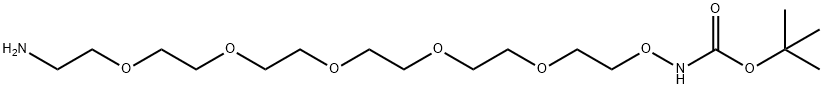 Boc-Aminooxy-PEG5-amine Structure