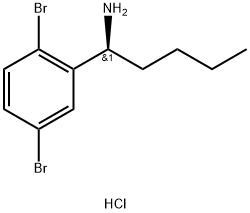 (1S)-1-(2,5-DIBROMOPHENYL)PENTYLAMINE HYDROCHLORIDE Structure