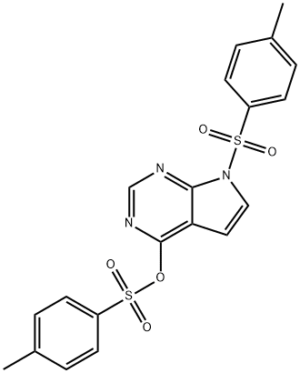 7H-Pyrrolo[2,3-d]pyrimidin-4-ol, 7-[(4-methylphenyl)sulfonyl]-, 4-(4-methylbenzenesulfonate) Structure