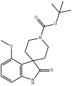 Spiro[3H-indole-3,4′-piperidine]-1′-carboxylic acid, 1,2-dihydro-4-methoxy-2-oxo… Structure