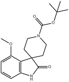 Spiro[3H-indole-3,4′-piperidine]-1′-carboxylic acid, 1,2-dihydro-4-methoxy-2-oxo… 구조식 이미지