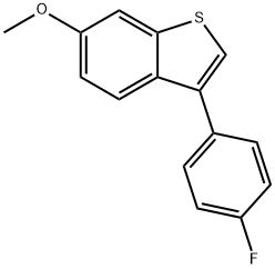 Benzo[b]thiophene, 3-(4-fluorophenyl)-6-methoxy- Structure