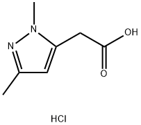 1H-Pyrazole-5-acetic acid, 1,3-dimethyl-, hydrochloride (1:1) Structure