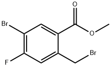 Benzoic acid, 5-bromo-2-(bromomethyl)-4-fluoro-, methyl ester Structure
