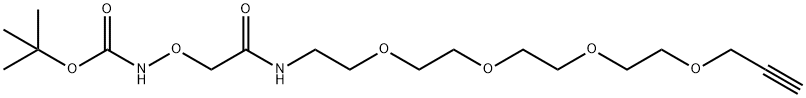 Boc-aminooxy-amide-PEG4-propargyl Structure