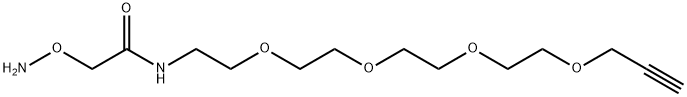 Aminooxy-amido-PEG4-propargyl Structure
