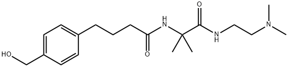 N-(1-((2-(dimethylamino)ethyl)amino)-2-methyl-1-oxopropan-2-yl)-4-(4-(hydroxymethyl)phenyl)butanamide Structure