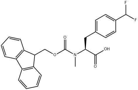 (S)-2-((((9H-fluoren-9-yl)methoxy)carbonyl)(methyl)amino)-3-(4-(difluoromethyl)phenyl)propanoic acid Structure