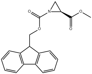 1,2-Aziridinedicarboxylic acid, 1-(9H-fluoren-9-ylmethyl) 2-methyl ester, (2S)- Structure