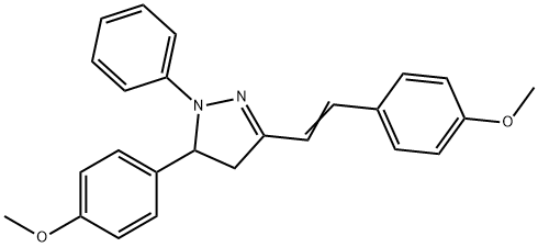 1H-Pyrazole, 4,5-dihydro-5-(4-methoxyphenyl)-3-[2-(4-methoxyphenyl)ethenyl]-1-phenyl- Structure