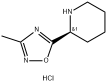 Piperidine, 2-(3-methyl-1,2,4-oxadiazol-5-yl)-, hydrochloride (1:1), (2S)- Structure