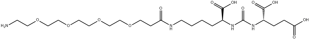 L-Glutamic acid, N-[(3S)-23-amino-3-carboxy-1,9-dioxo-12,15,18,21-tetraoxa-2,8-diazatricos-1-yl]- Structure