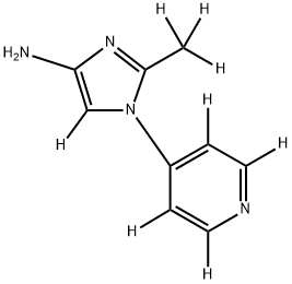 2-(methyl-d3)-1-(pyridin-4-yl-d4)-1H-imidazol-5-d-4-amine Structure