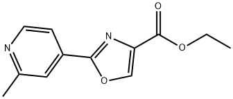 4-Oxazolecarboxylic acid, 2-(2-methyl-4-pyridinyl)-, ethyl ester Structure