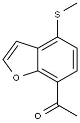 Ethanone, 1-[4-(methylthio)-7-benzofuranyl]- Structure