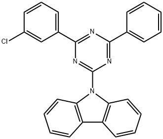 9H-Carbazole, 9-[4-(3-chlorophenyl)-6-phenyl-1,3,5-triazin-2-yl]- Structure