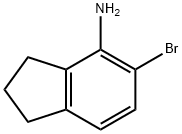 1H-Inden-4-amine, 5-bromo-2,3-dihydro- 구조식 이미지