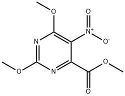 4-Pyrimidinecarboxylic acid, 2,6-dimethoxy-5-nitro-, methyl ester Structure