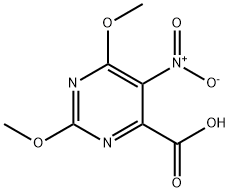 2,6-Dimethoxy-5-nitro-4-pyrimidinecarboxylic acid 구조식 이미지