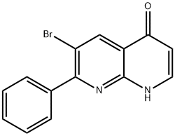 1,8-Naphthyridin-4(1H)-one, 6-bromo-7-phenyl- Structure