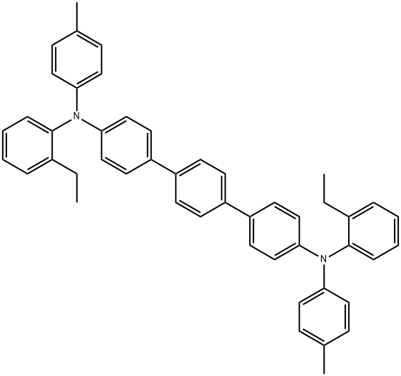 [1,1':4',1''-Terphenyl]-4,4''-diamine, N4,N4''-bis(2-ethylphenyl)-N4,N4''-bis(4-methylphenyl)- Structure