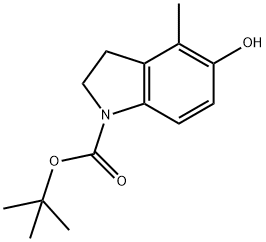 1H-Indole-1-carboxylic acid, 2,3-dihydro-5-hydroxy-4-methyl-, 1,1-dimethylethyl ester Structure