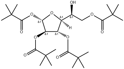 α-L-Altrofuranose, 1,2,3,6-tetrakis(2,2-dimethylpropanoate) 구조식 이미지