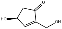 2-Cyclopenten-1-one, 4-hydroxy-2-(hydroxymethyl)-, (4S)- Structure