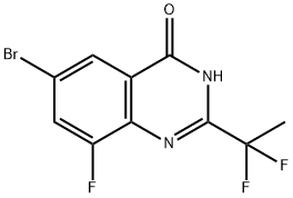 6-Bromo-2-(1,1-difluoroethyl)-8-fluoroquinazolin-4(3H)-one Structure