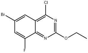 6-Bromo-4-chloro-2-ethoxy-8-fluoroquinazoline 구조식 이미지