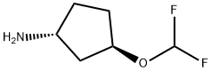 Cyclopentanamine, 3-(difluoromethoxy)-, (1R,3R)- Structure