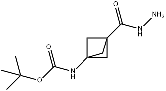 3-[[(1,1-Dimethylethoxy)carbonyl]amino]bicyclo[1.1.1]pentane-1-carboxylic acid hydrazide Structure