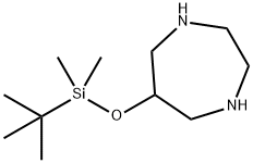 1H-1,4-Diazepine, 6-[[(1,1-dimethylethyl)dimethylsilyl]oxy]hexahydro- 구조식 이미지