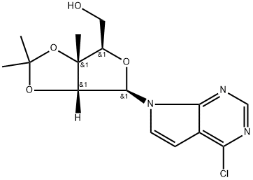 ((3aR,4R,6R,6aR)-6-(4-Chloro-7H-pyrrolo[2,3-d]pyrimidin-7-yl)-2,2,3a-trimethyltetrahydrofuro[3,4-d][1,3]dioxol-4-yl)methanol Structure