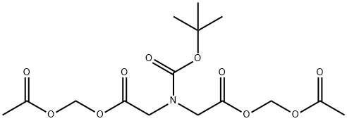 Glycine, N-[2-[(acetyloxy)methoxy]-2-oxoethyl]-N-[(1,1-dimethylethoxy)carbonyl]-, (acetyloxy)methyl ester Structure