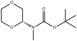 Carbamic acid, N-(2R)-1,4-dioxan-2-yl-N-methyl-, 1,1-dimethylethyl ester Structure