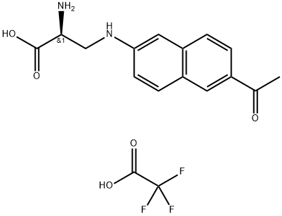 (S)-3-((6-acetylnaphthalen-2-yl)amino)-2-aminopropanoic acid compound with 2,2,2-trifluoroacetic acid (1:1) Structure