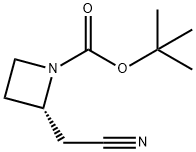 1-Azetidinecarboxylic acid, 2-(cyanomethyl)-, 1,1-dimethylethyl ester, (2S)- 구조식 이미지