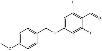 2,6-Difluoro-4-[(4-methoxyphenyl)methoxy]benzaldehyde 구조식 이미지