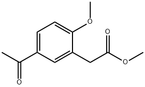 Methyl 2-(5-acetyl-2-methoxyphenyl)acetate 구조식 이미지