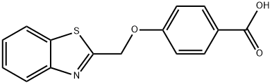 Benzoic acid, 4-(2-benzothiazolylmethoxy)- Structure