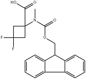 Fmoc-3,3-difluorocyclobutane-1-carboxylic acid Structure