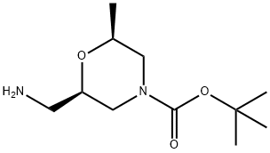 (2R,6S)-4-Boc-2-(aminomethyl)-6-methylmorpholine 구조식 이미지
