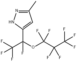 5(3)-Methyl-3(5)-[perfluoro(1-propoxyethyl)]pyrazole 구조식 이미지